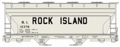 Accurail 81512 HO Scale ACF Covered Hopper Kit Rock Island RI 12376