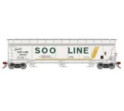 Athearn Genesis G15437 HO Scale ACF 4600 3 Bay Covered Hopper SOO Line 74057