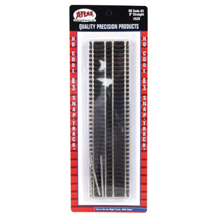 Atlas 520 HO Scale Code 83 9" Straight Track (6-Pack) 1 Atlas 520 HO Scale Code 83 9" Straight Track (6-Pack)
