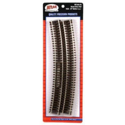 Atlas 536 HO Scale Code 83 24" Radius Curve Track (6-Pack)