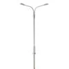 Atlas 70000168 HO Scale Silver Double Arm Streetlight With Cool White LED 3 Pack