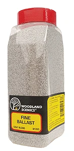 Woodland Scenics B1393 Fine Ballast Shaker, Gray Blend [50 Cu. In.]