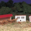 Bachmann Plasticville 45152 HO Scale Farm Buildings With Animals Kit
