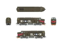 BLI 7711 HO Scale Baldwin RF-16 Sharknose Diesel US Air Force USAF 801 - Paragon4 -Atlas || Athearn || Bachmann Shop bli 7711 ho scale baldwin rf 16 sharknose diesel us air force usaf 801 paragon4 3