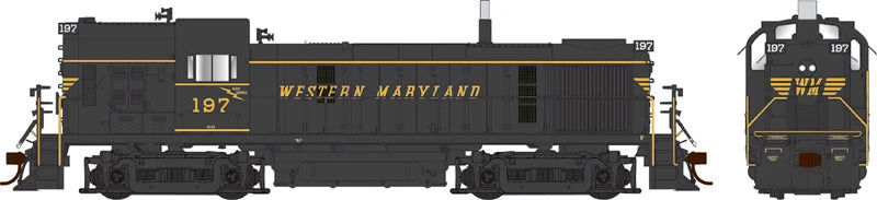 Bowser 25464 HO Scale ALCo RS-3 Hammerhead Diesel Western Maryland WM 197 DCC & Sound 2 Bowser 25464 HO Scale ALCo RS-3 Hammerhead Diesel Western Maryland WM 197 DCC & Sound - Image 2
