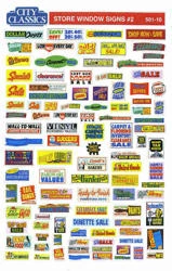 City Classics 501-10 HO Scale Store Window Signs #2