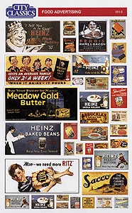 City Classics 501-5 HO Scale Food Advertising Signs