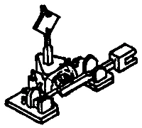 Details West GT-916 HO Scale Switch Stands Ground Through 2 Pack (Non-Operating)