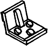 Details West RB-920 HO Scale Turnout Rail Brace - Rigid