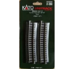 Kato 2290 HO Scale UniTrack 867mm 34-1/8" Radius Curve 10-Degree (2 Pack)