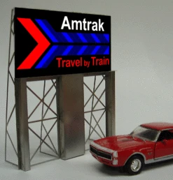 Micro Structures 8281 Amtrak Travel By Train Animated Billboard