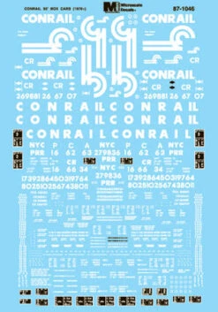 Microscale 87-1046 HO Scale Conrail 50' Boxcar Decals