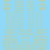 Microscale Decals 87-1151 HO Scale Western Pacific WP Heavyweight Passenger Cars (1910+)