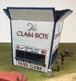 Motrak Models 83019 HO Scale The Clam Box Restaurant Laser Cut Wood Kit