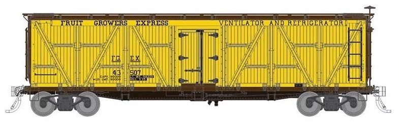 Rapido Trains 177202 HO Scale FGE R7 Fruit Growers Express With Brown Roof 6 Pack 1 Rapido Trains 177202 HO Scale FGE R7 Fruit Growers Express With Brown Roof 6 Pack