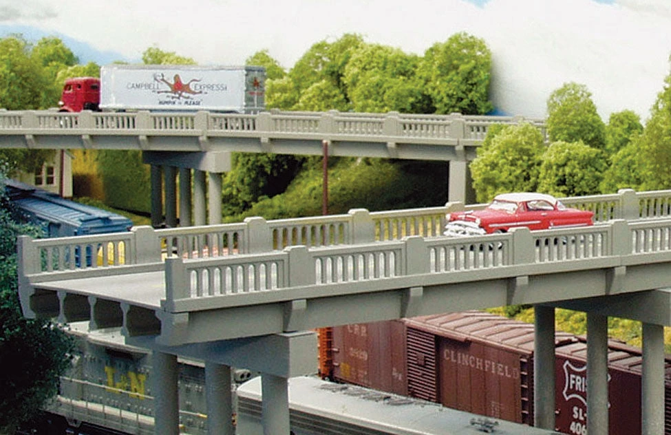 Rix Products 102 HO Scale Vintage 50' Highway Overpass Kit With Pier 1 Rix Products 102 HO Scale Vintage 50' Highway Overpass Kit With Pier
