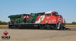 ScaleTrains Rivet 33179 HO Scale GE ET44AC Tier 4 GEVo Diesel "Veterans" CN 3015 LokSound