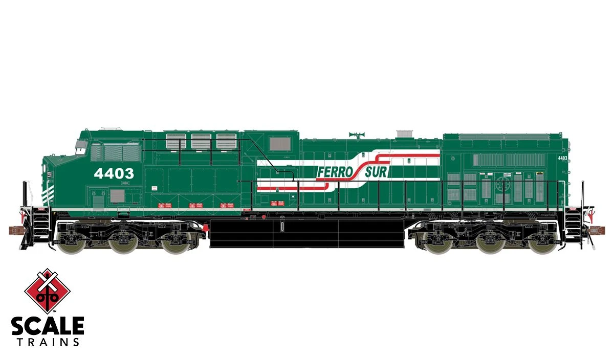 ScaleTrains Rivet 38473 HO Scale GE AC4400CW Diesel Ferrosur 4414 LokSound 1 ScaleTrains Rivet 38473 HO Scale GE AC4400CW Diesel Ferrosur 4414 LokSound