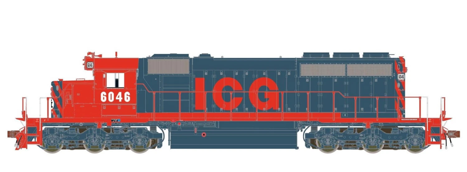 ScaleTrains Rivet 38810 HO Scale EMD SD40-2 Illinois Central Gulf ICG 6043 - DC 1 ScaleTrains Rivet 38810 HO Scale EMD SD40-2 Illinois Central Gulf ICG 6043 - DC