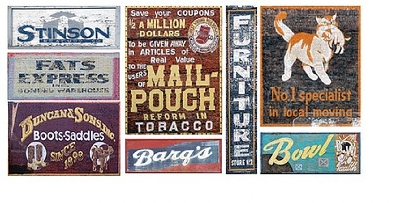 T2 Decals HOGHOS009 HO Scale Ghost Signs Decal Set #09 1 T2 Decals HOGHOS009 HO Scale Ghost Signs Decal Set #09