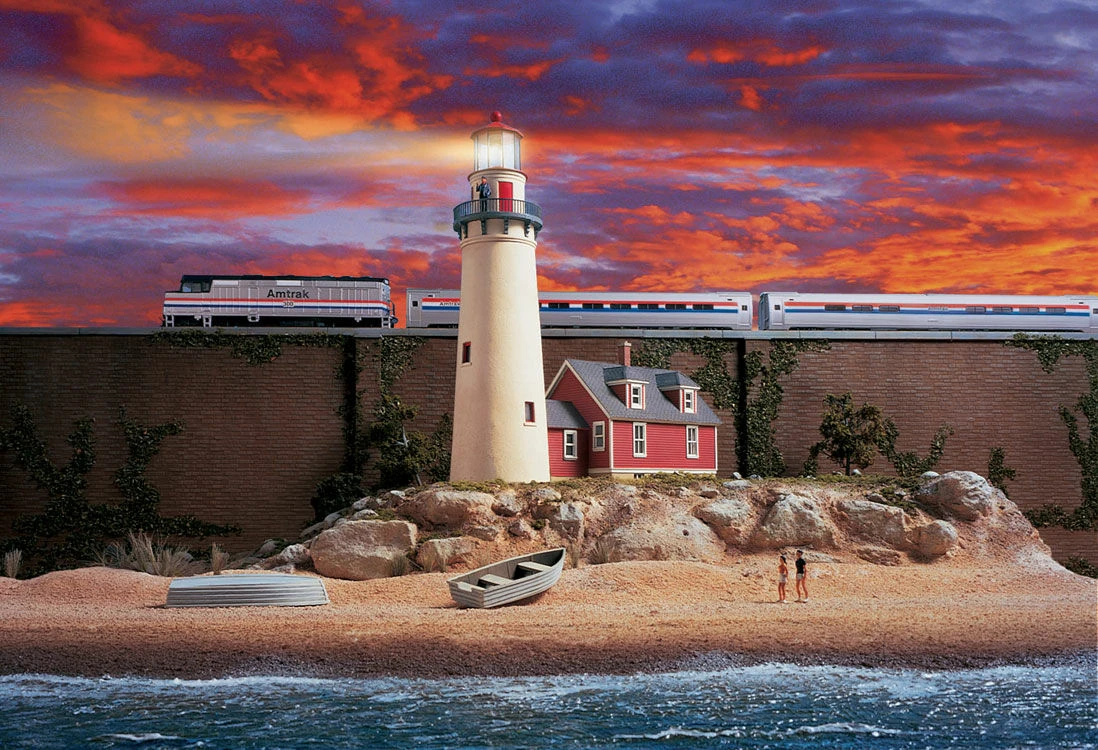 Walthers Cornerstone 933-3663 HO Scale Rocky Point Lighthouse With LED - Kit 2 Walthers Cornerstone 933-3663 HO Scale Rocky Point Lighthouse With LED - Kit - Image 2