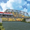 Walthers Cornerstone 933-4522 HO Scale Double Track Prat Arch Truss Bridge Kit