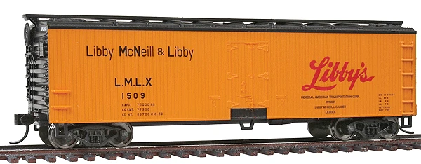 Walthers Mainline 910-3606 HO Scale 40' Double Sheathed Reefer Libby's LMLX 6126 - NOS 1 Walthers Mainline 910-3606 HO Scale 40' Double Sheathed Reefer Libby's LMLX 6126 - NOS