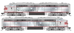 Walthers Proto 920-49915 HO Scale EMD E8A-A Diesel Burlington CB&Q 9990/9993 (Plated Sides) DC