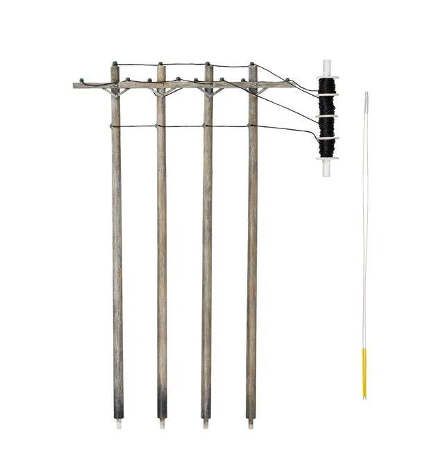 Woodland Scenics US2265 HO Scale Pre-Wired Utility Poles With Single Crossbar 1 Woodland Scenics US2265 HO Scale Pre-Wired Utility Poles With Single Crossbar